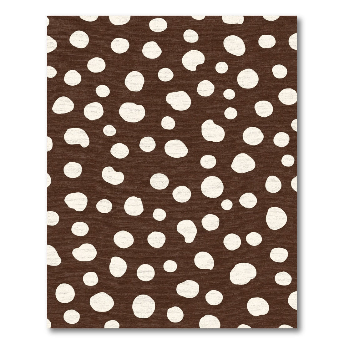 Brown Cream Scattered Dot Rug