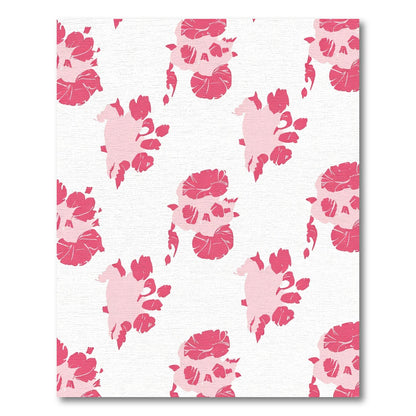 Pink Floral Splash Abstract Rug