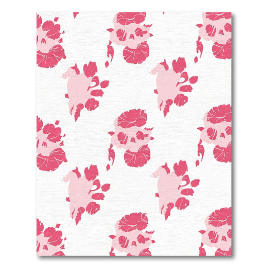 Pink Floral Splash Abstract Rug