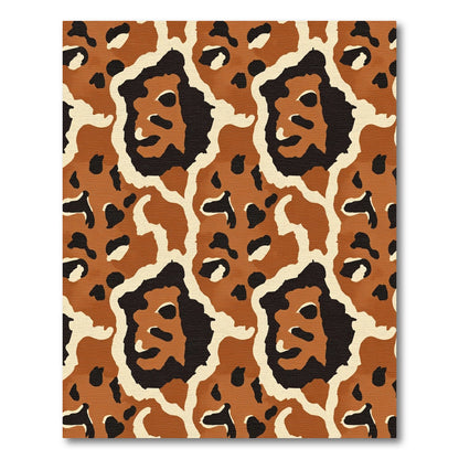 Warm Brown And Black Animal Hide Rug