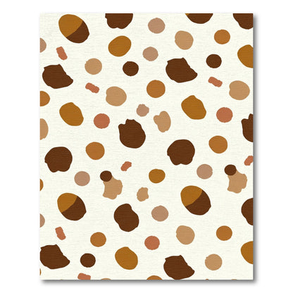Earthy Tones Abstract Polka Dot Rug