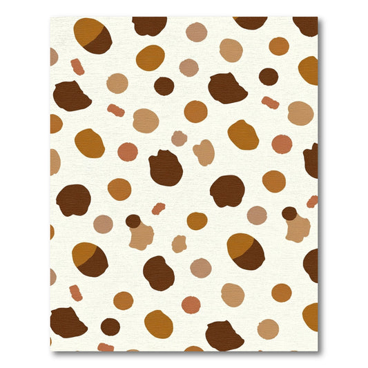 Earthy Tones Abstract Polka Dot Rug