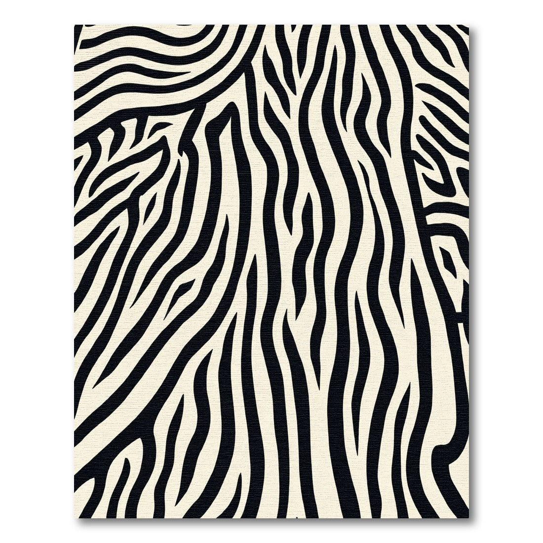 Black Cream Abstract Animal Stripe Rug