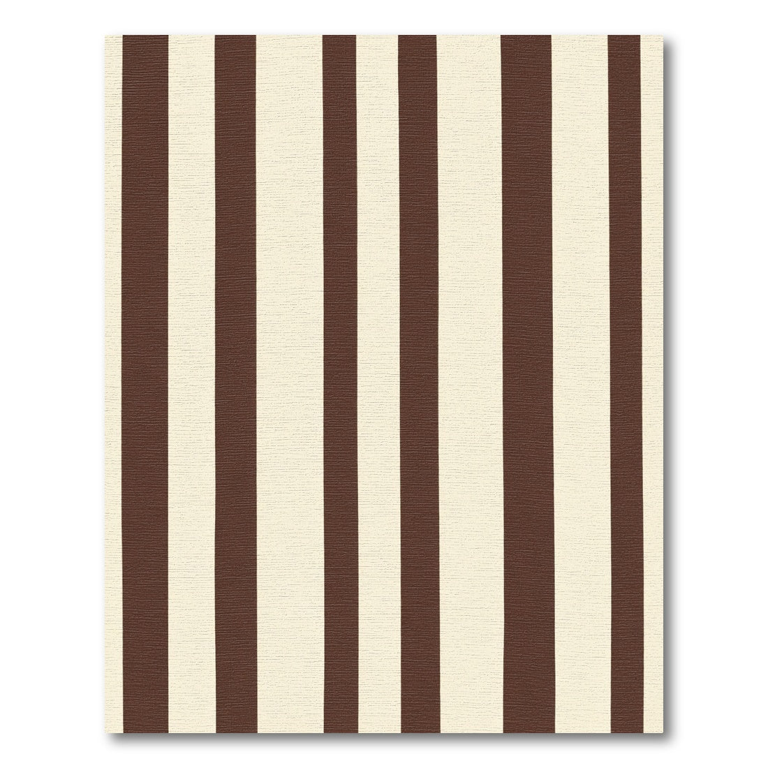 Classic Cream Brown Vertical Stripes Rug