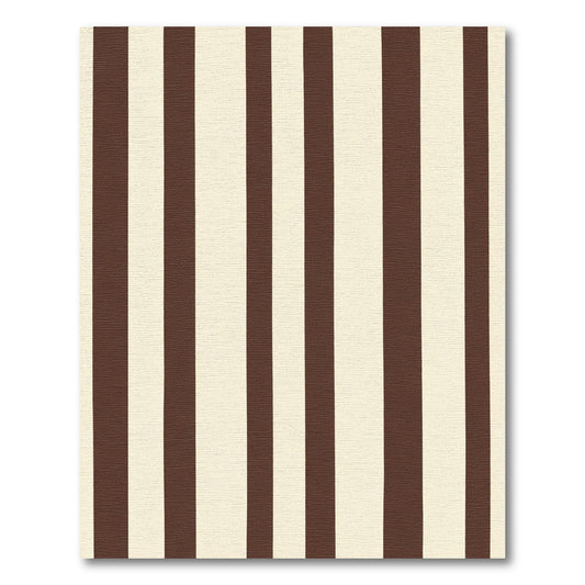 Classic Cream Brown Vertical Stripes Rug
