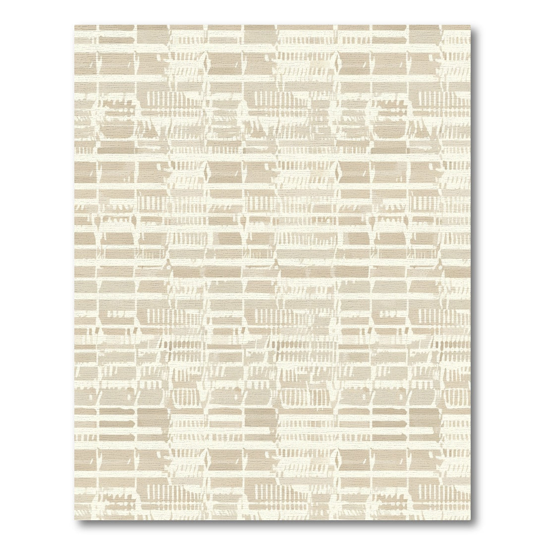 Neutral Cream Textured Grids Rug
