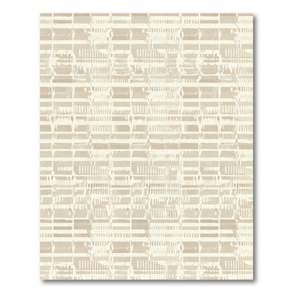 Neutral Cream Textured Grids Rug