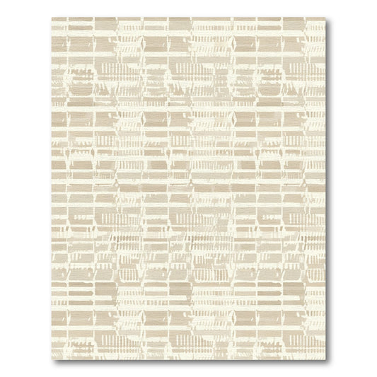 Neutral Cream Textured Grids Rug