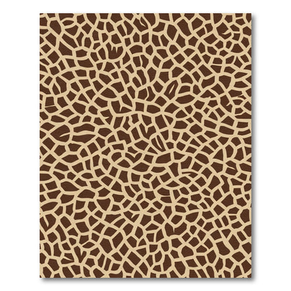 Brown Tan Patchwork Texture Rug