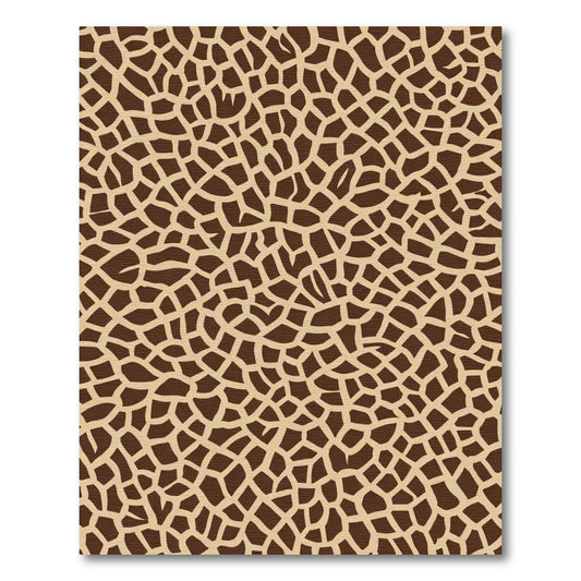 Brown Tan Patchwork Texture Rug