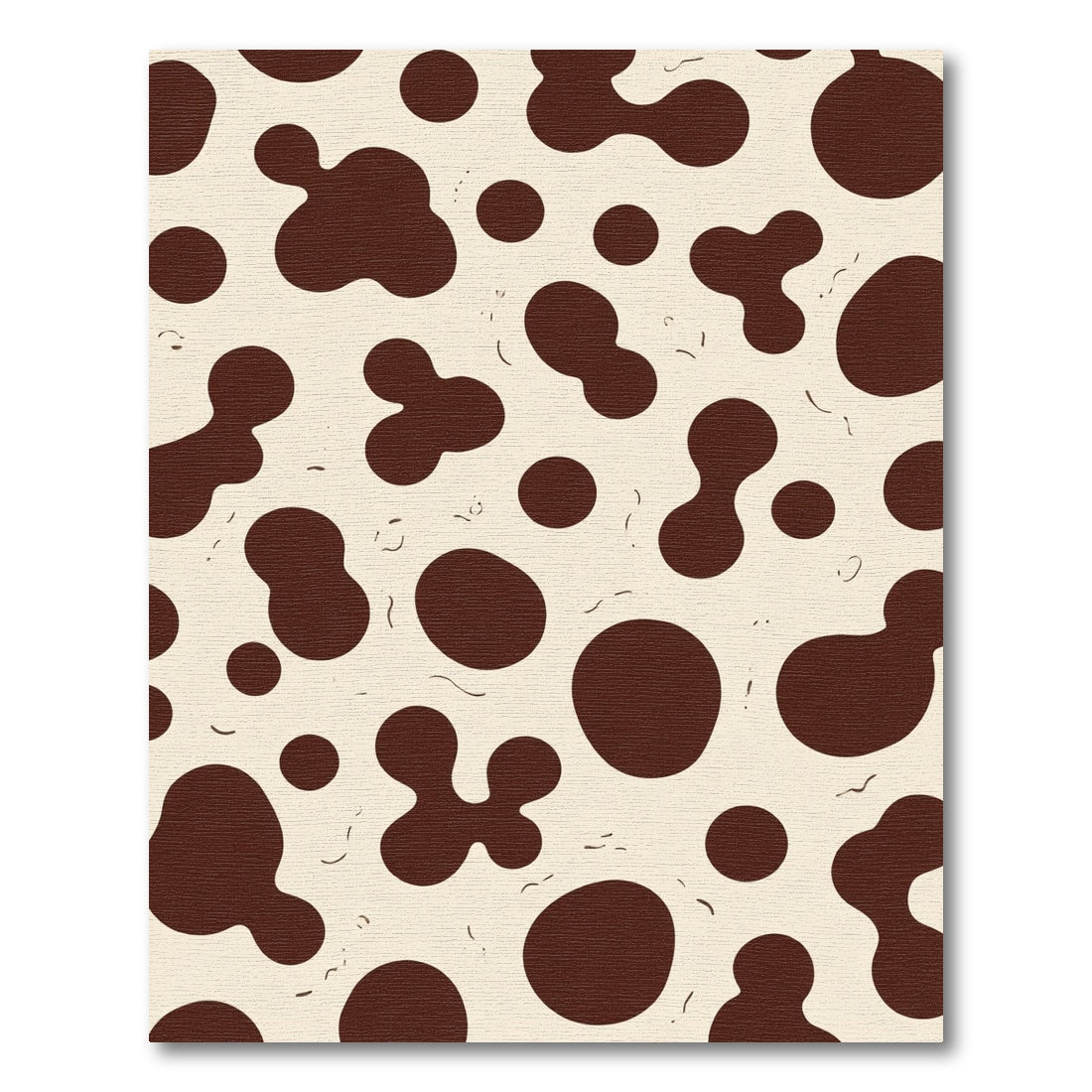 Brown Irregular Spots Cream Background Rug