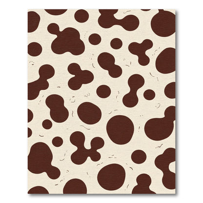 Brown Irregular Spots Cream Background Rug