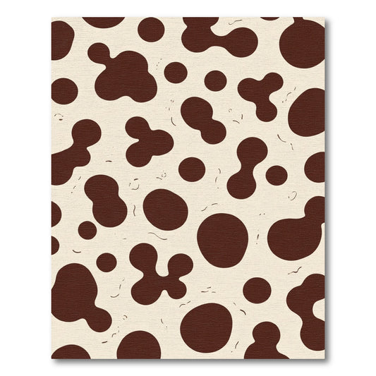 Brown Irregular Spots Cream Background Rug