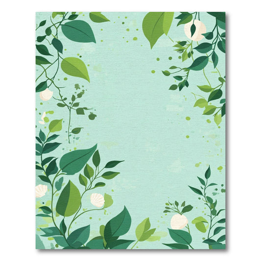 Tender Green Foliage Blooming Branches Rug