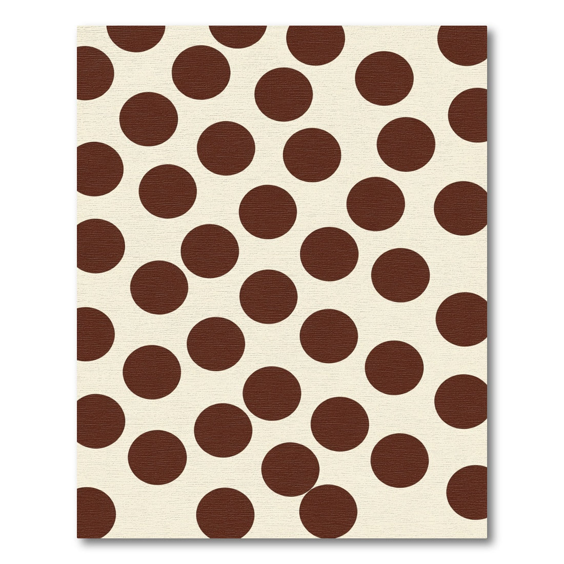 Ecru Chocolate Polka Dot Circles Rug