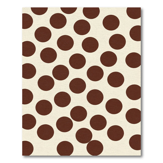 Ecru Chocolate Polka Dot Circles Rug