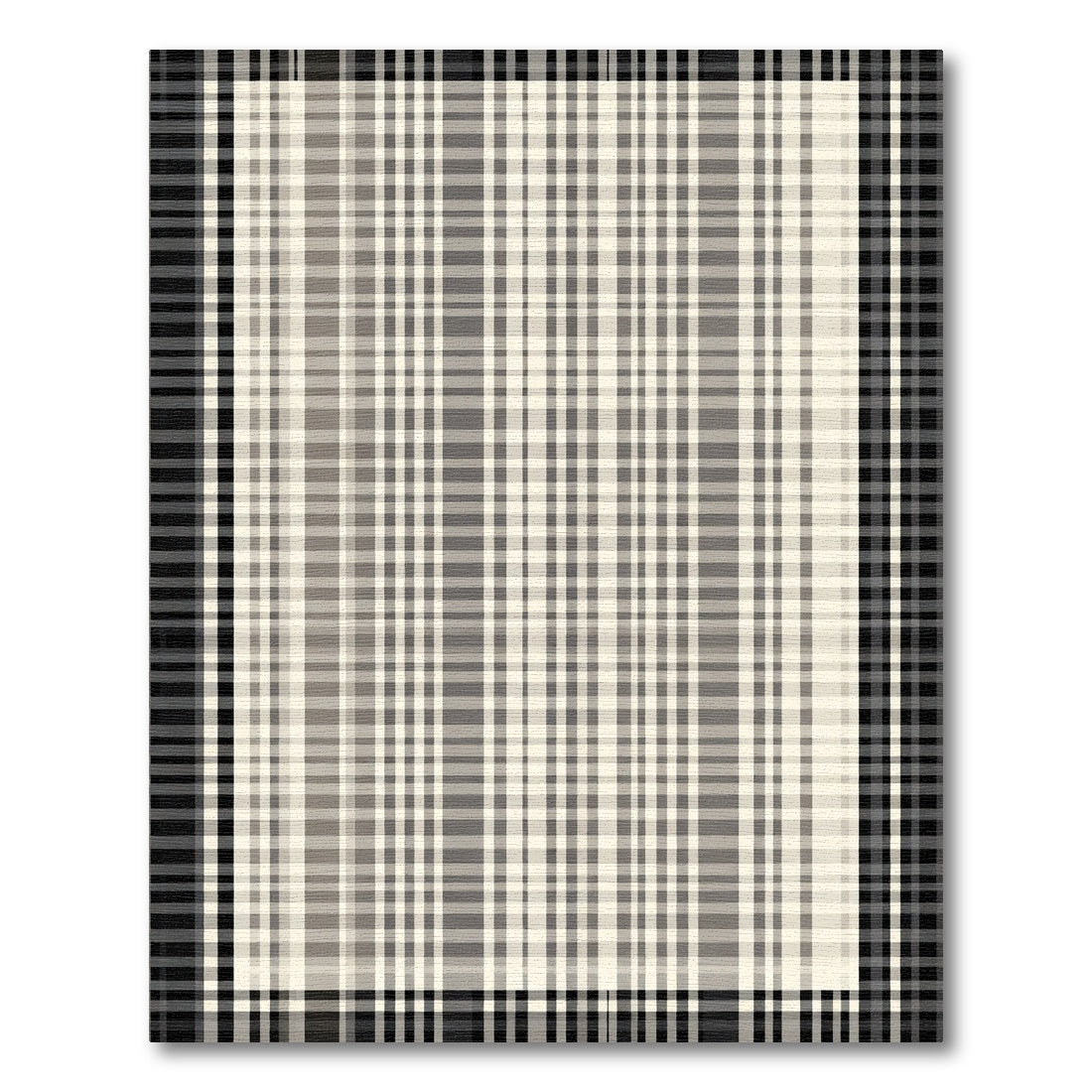 Neutral Tones Plaid Checkered Rug