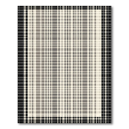 Neutral Tones Plaid Checkered Rug