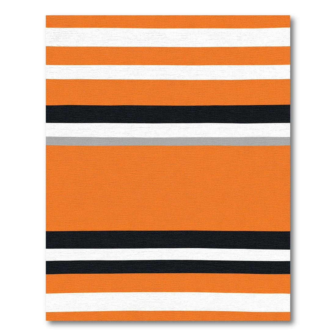 Bold Orange and White Striped Rug