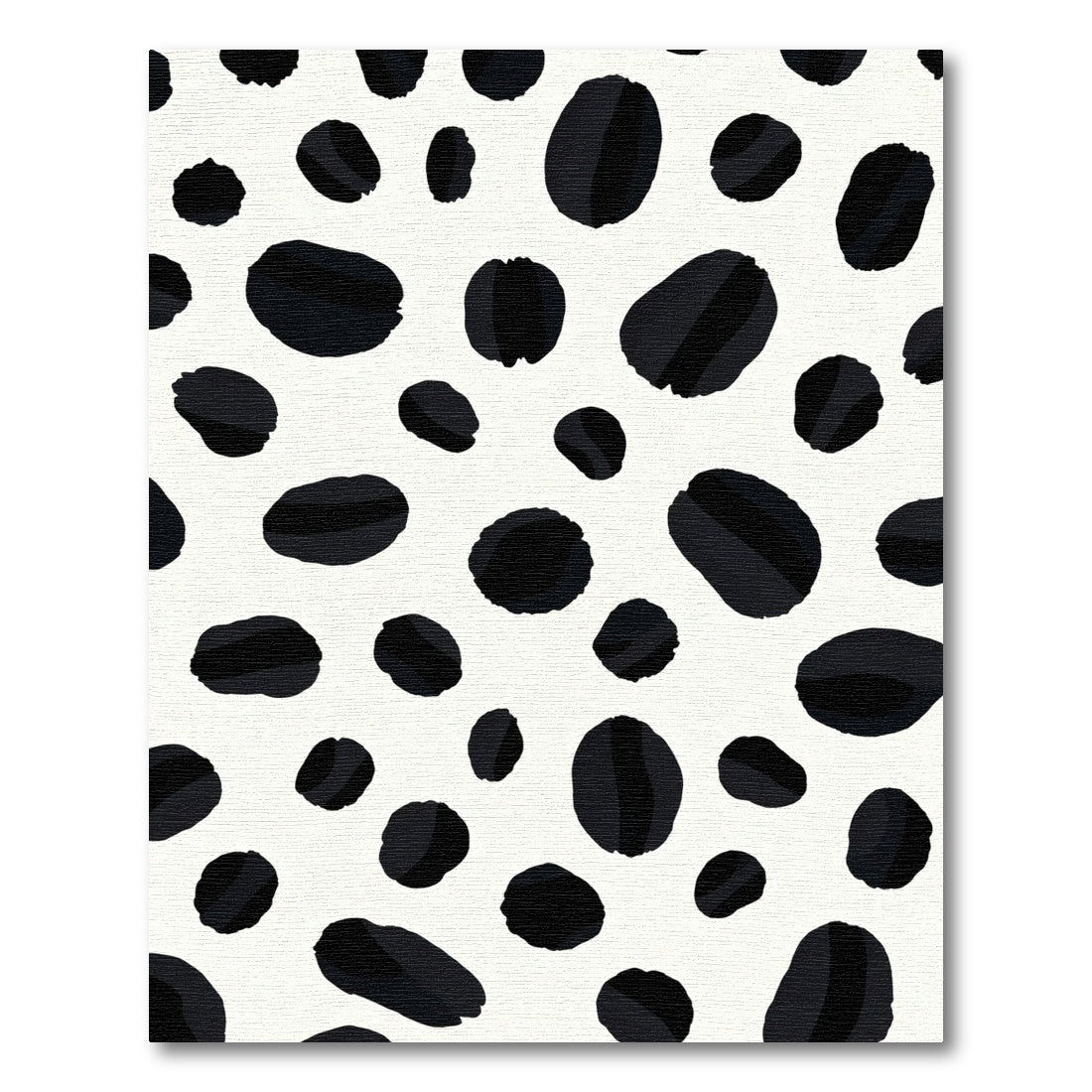 Black White Spotty Abstract Shape Rug