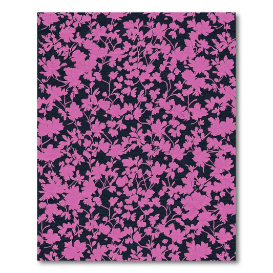 Pink Blossom Silhouette Garden Rug
