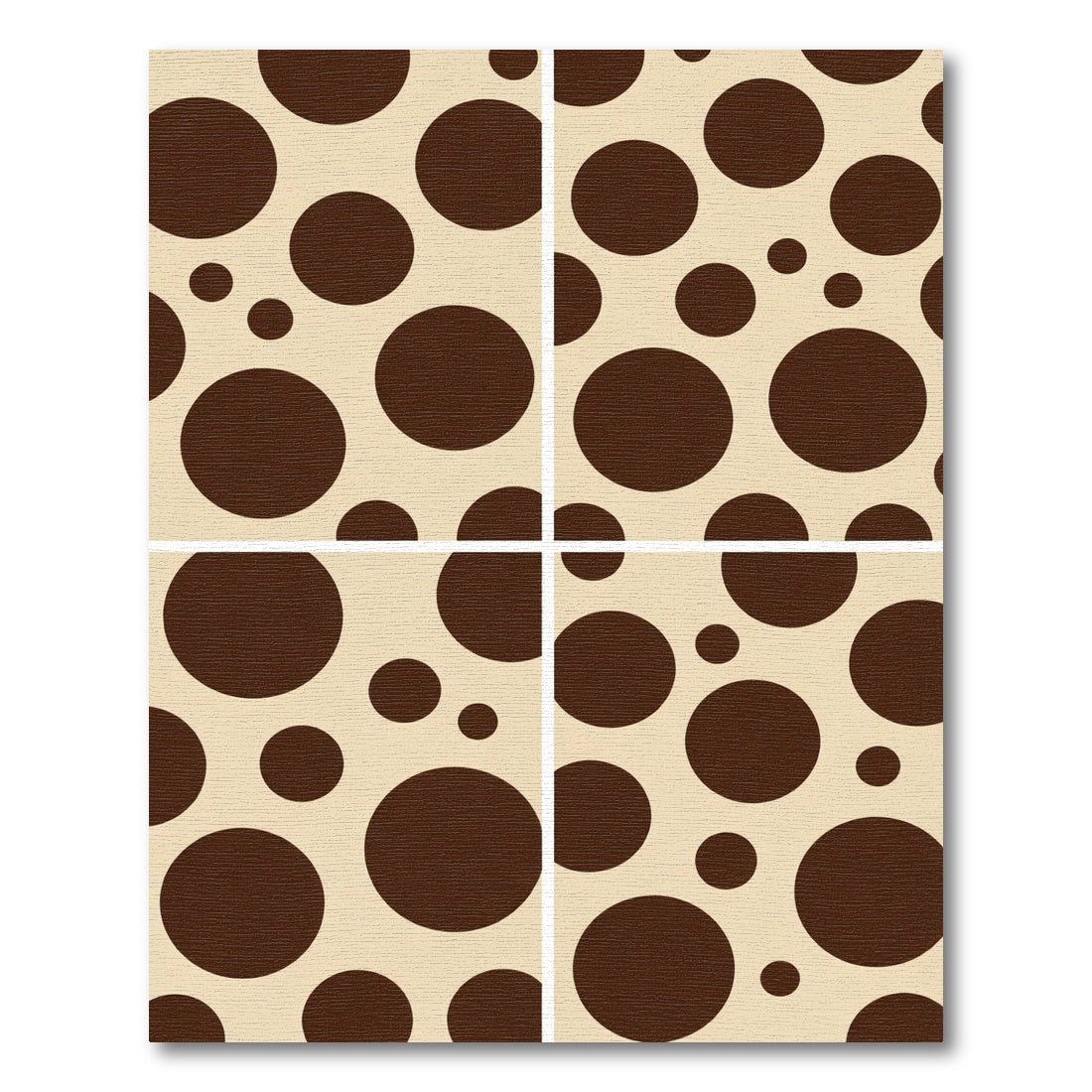 Modern Brown Polka Dot Circles Rug