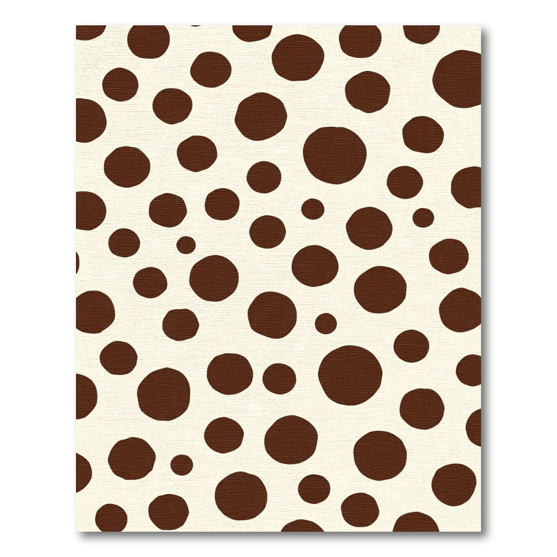 Brown Cream Polka Scatter Rug