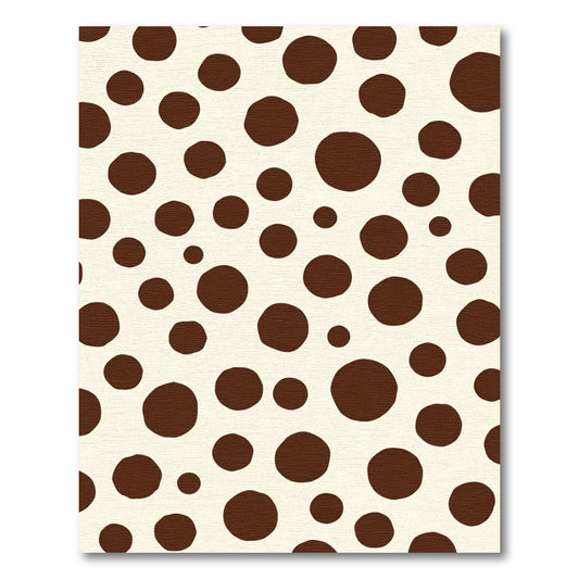 Brown Cream Polka Scatter Rug