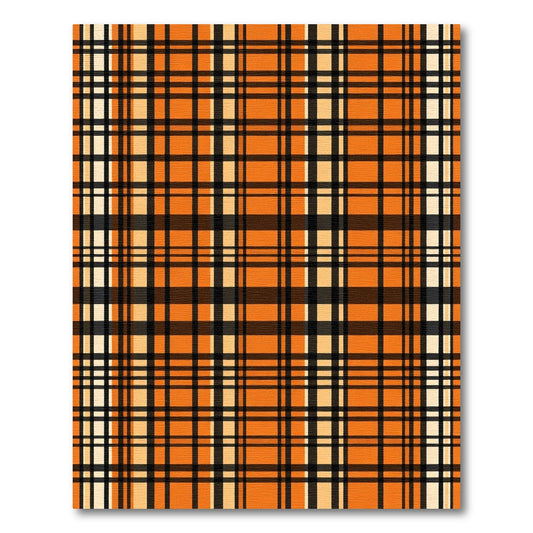 Orange Black Cream Plaid Lines Rug