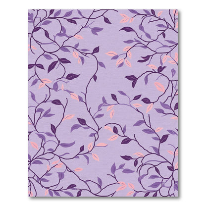 Purple Vine Leaf Branches Rug