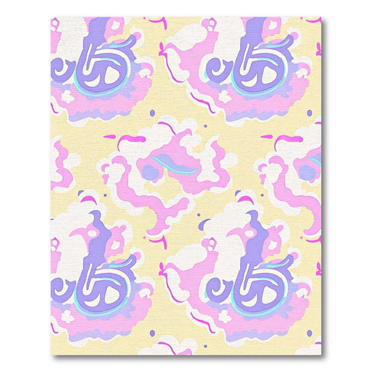 Whimsical Pastel Swirl Abstract Rug