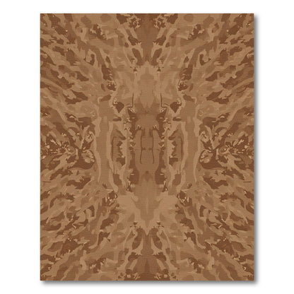 Brown Camouflage Abstract Texture Rug