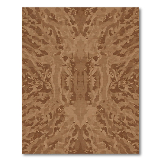 Brown Camouflage Abstract Texture Rug