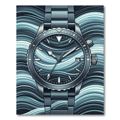 Abstract Blue Ocean Swirl Contemporary Rug
