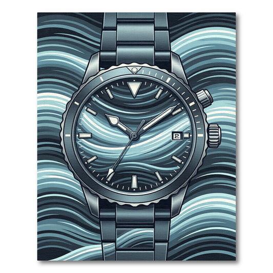 Abstract Blue Ocean Swirl Contemporary Rug