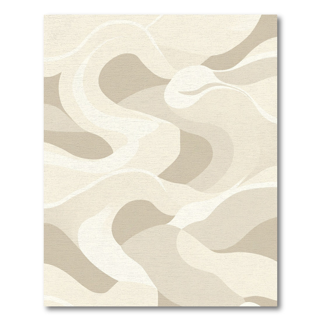 Soft Neutral Organic Flow Rug