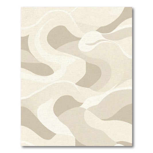 Soft Neutral Organic Flow Rug