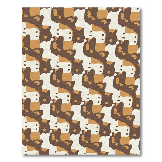 Earthy Tones Camouflage Tessellation Rug