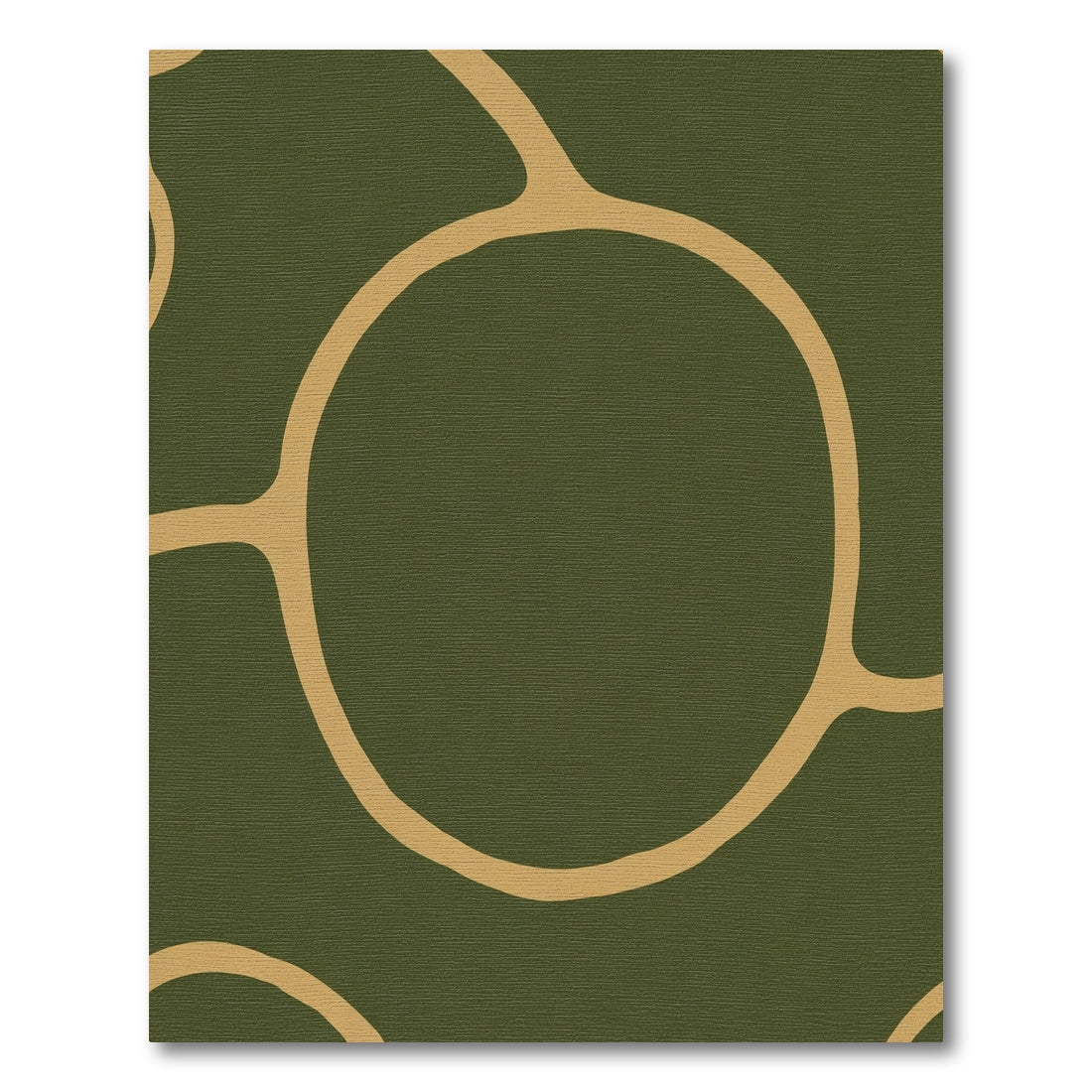 Olive Gold Organic Circles Rug