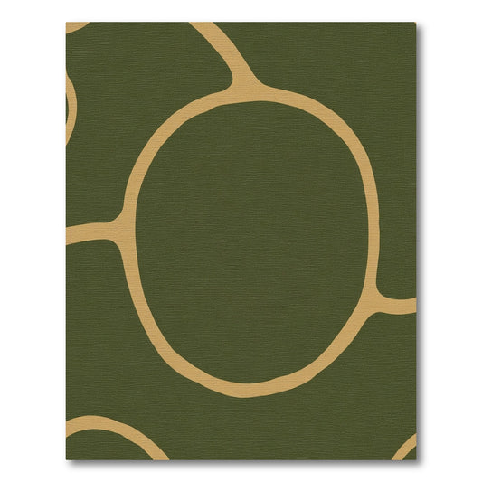 Olive Gold Organic Circles Rug