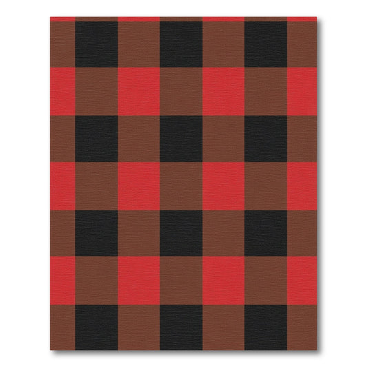 Classic Red Black Buffalo Check Squares Rug