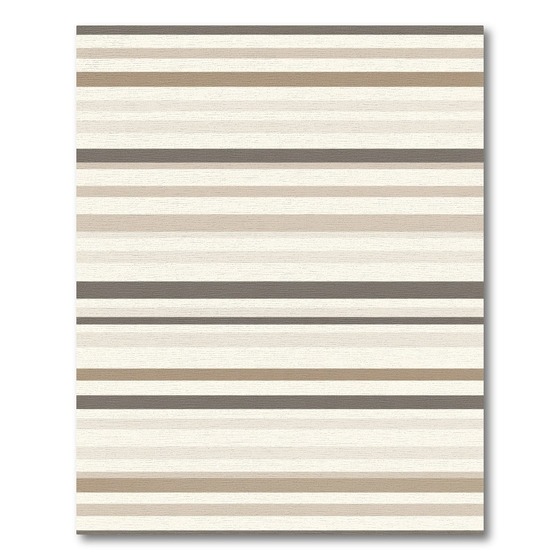 Neutral Earth Tone Horizontal Stripe Rug