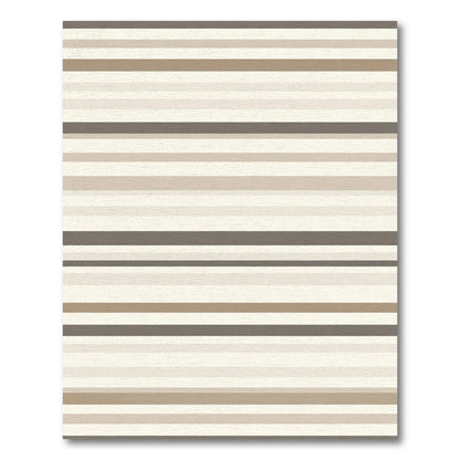 Neutral Earth Tone Horizontal Stripe Rug