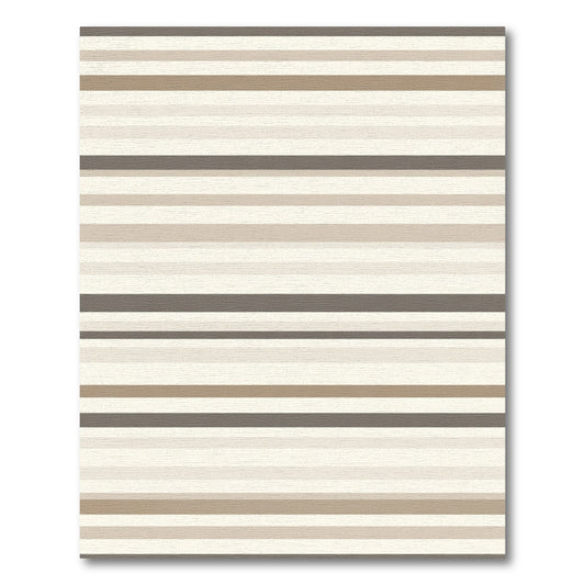 Neutral Earth Tone Horizontal Stripe Rug
