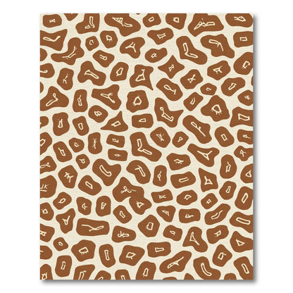 Brown Giraffe Spots Texture Rug