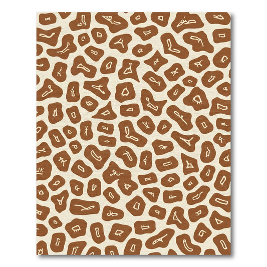 Brown Giraffe Spots Texture Rug