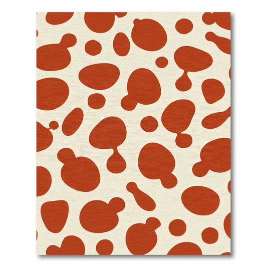 Terracotta Spots Organic Abstract Rug