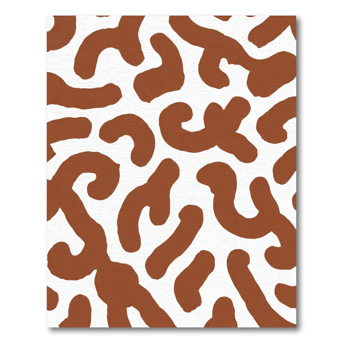 Earthy Brown Organic Abstract Overlay Rug