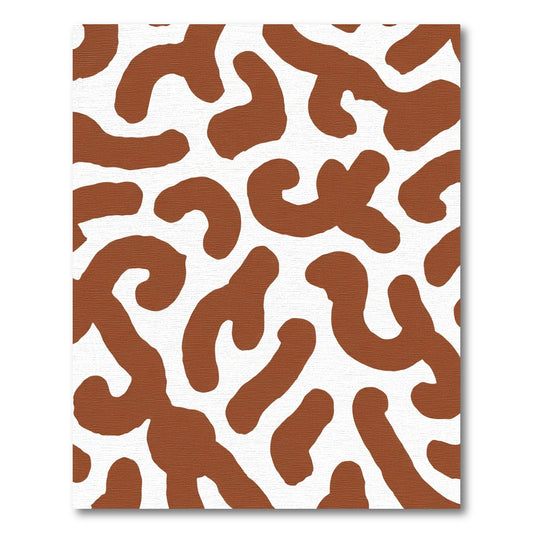 Earthy Brown Organic Abstract Overlay Rug