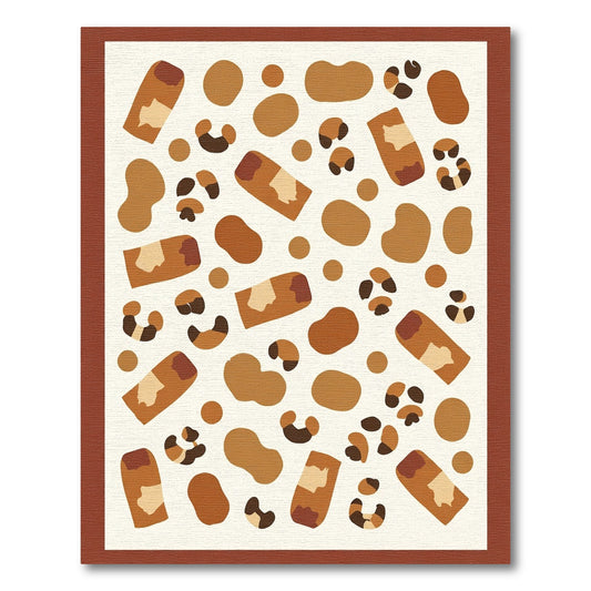 Earthy Brown Leopard Spots Composition Rug